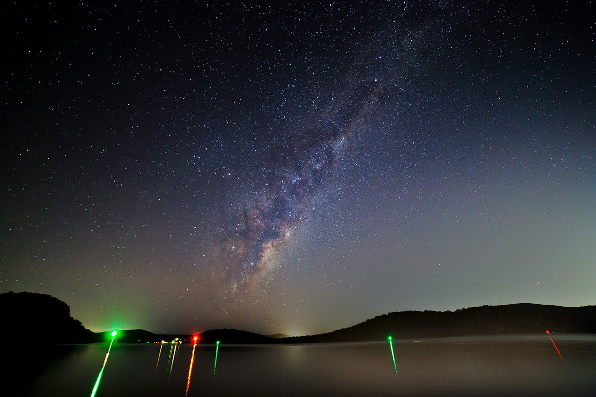The Milky Way rises over the Hawkesbury at Brooklyn